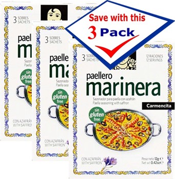 Carmencita Paellero Marinera Complete Seasoning  Pack of 3